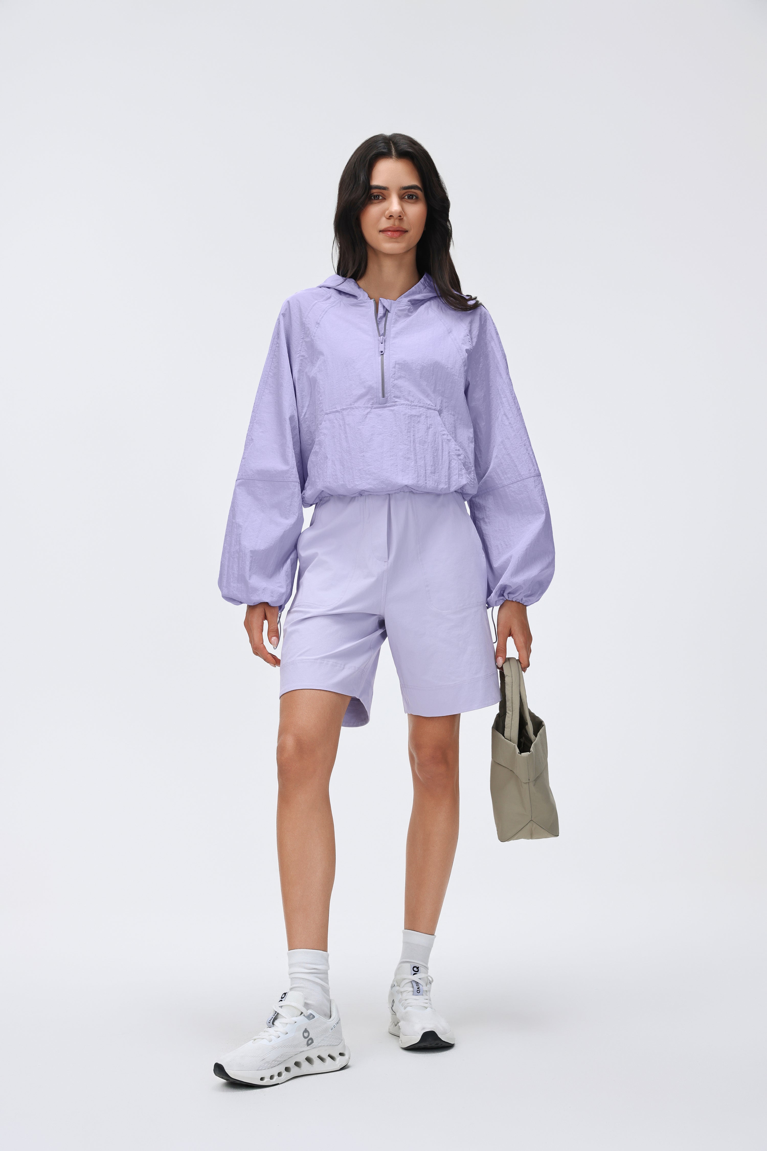 Lightweight Hooded Jacket Half-placket/Breathable/Sun Protection
