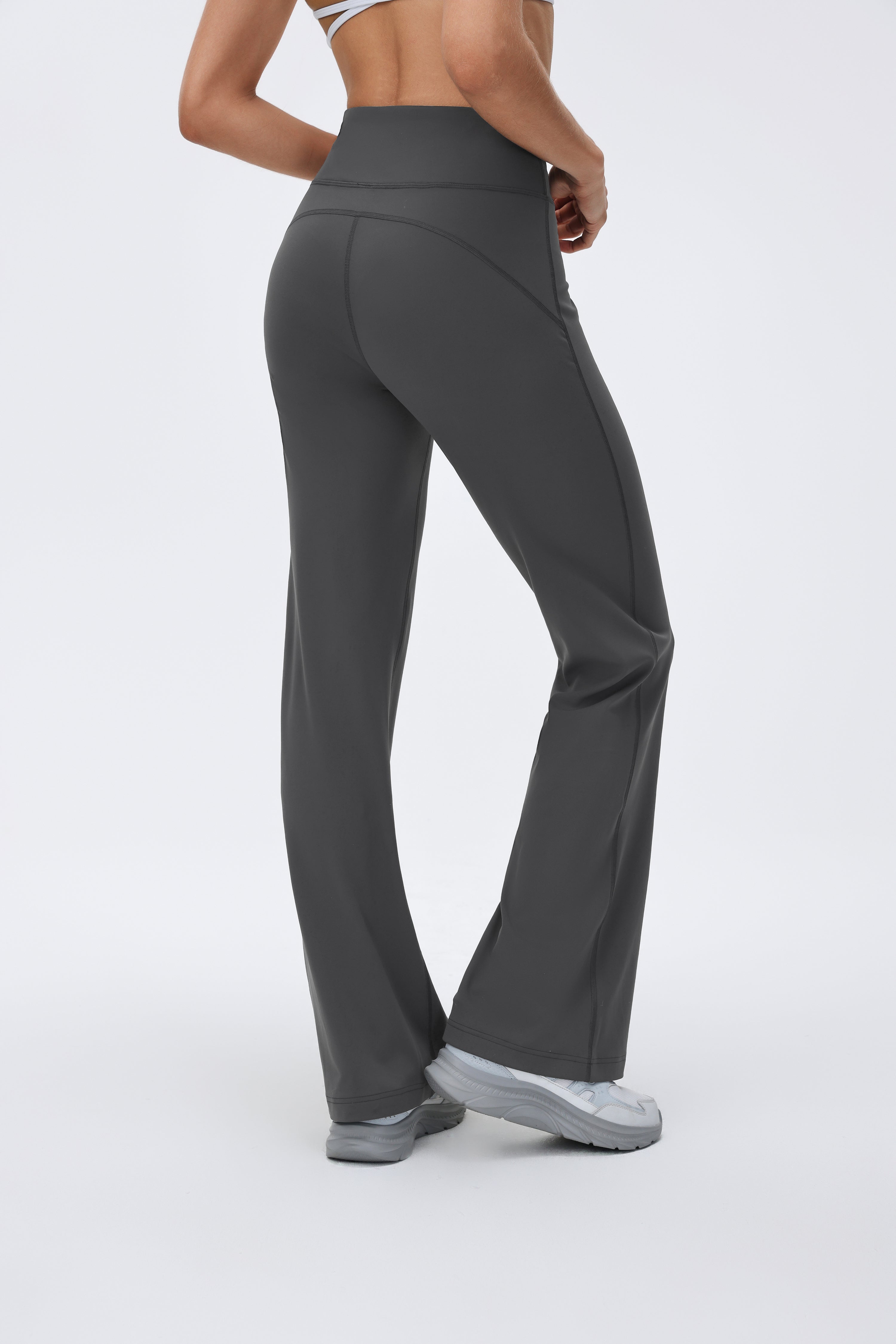 High-waist Flared Pants Drawstring