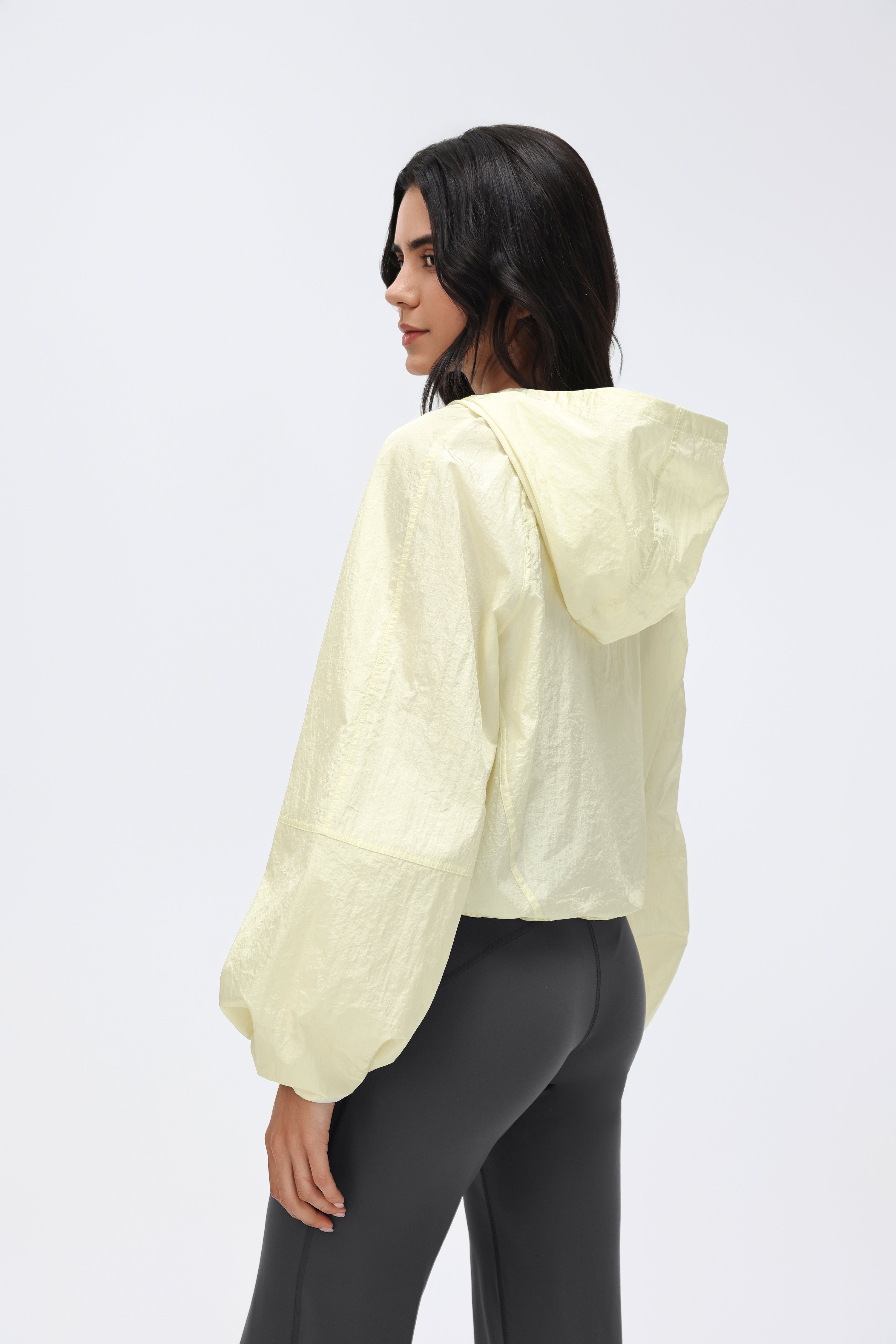 Lightweight Hooded Jacket Half-placket/Breathable/Sun Protection