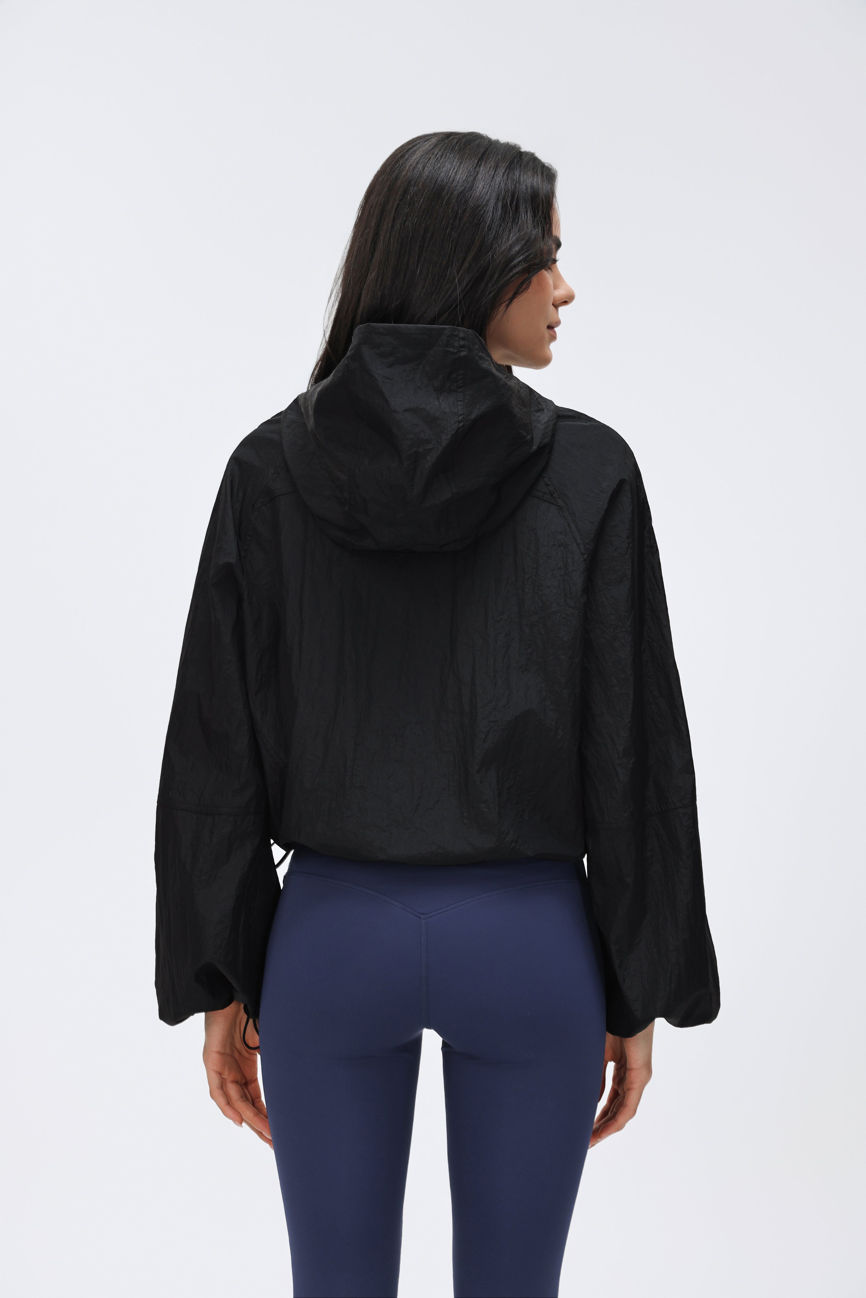 Lightweight Hooded Jacket Half-placket/Breathable/Sun Protection