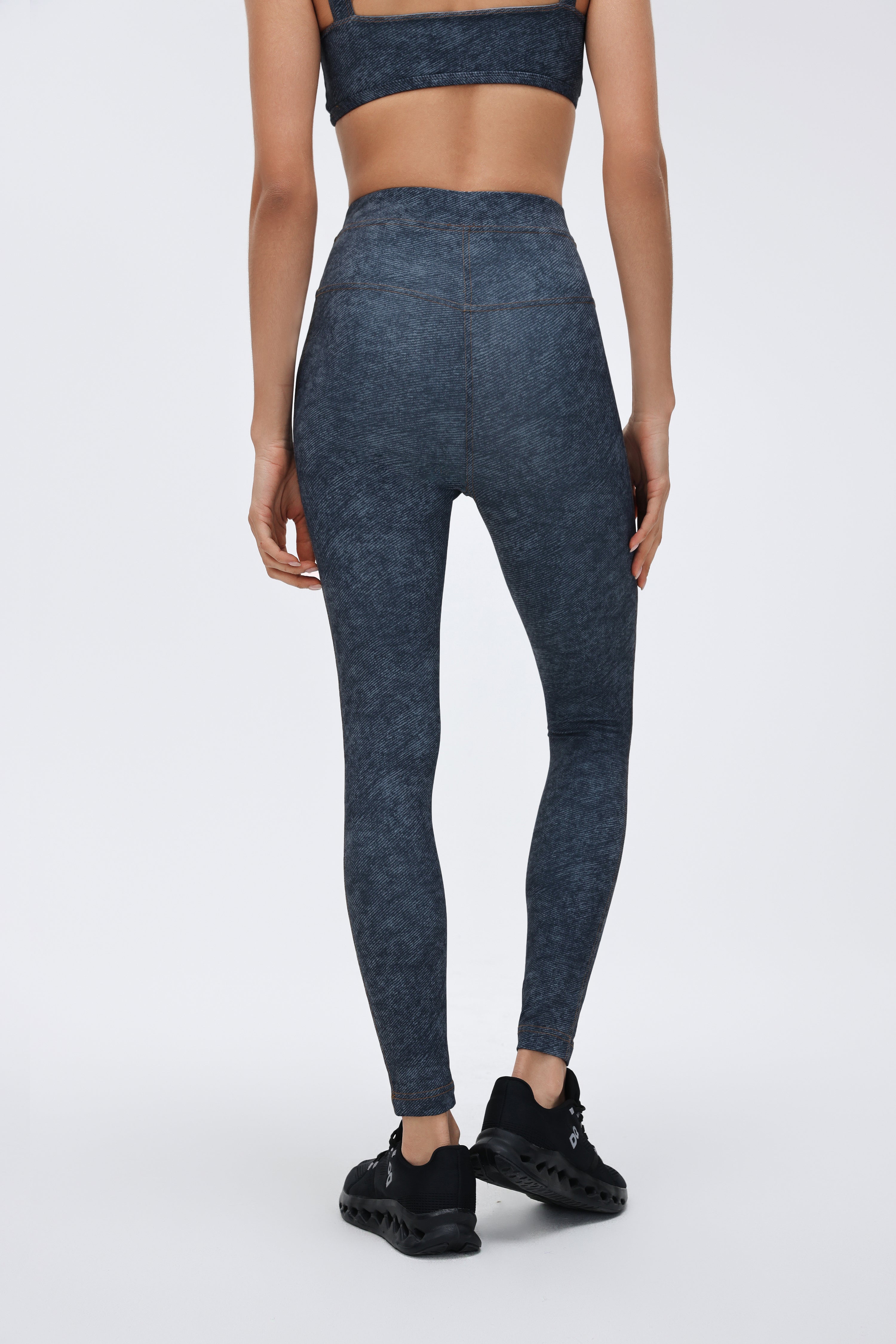 Tight Ultra High-waist Crop Pants Denim-style Print