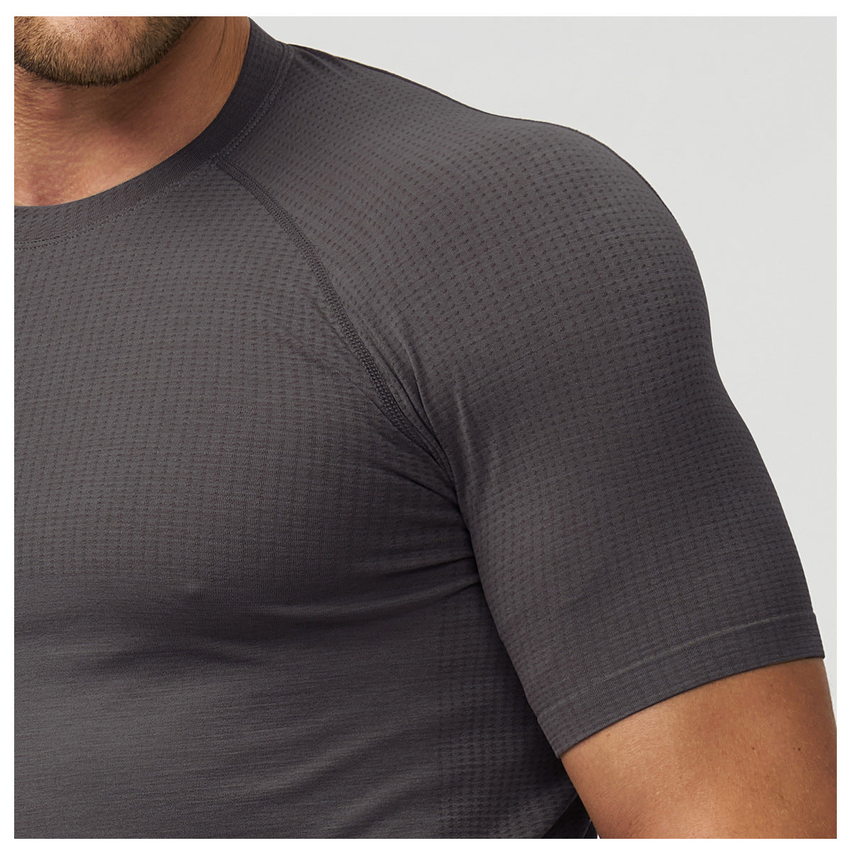 Men’s Seamless Quick-Dry Compression Training T-Shirt