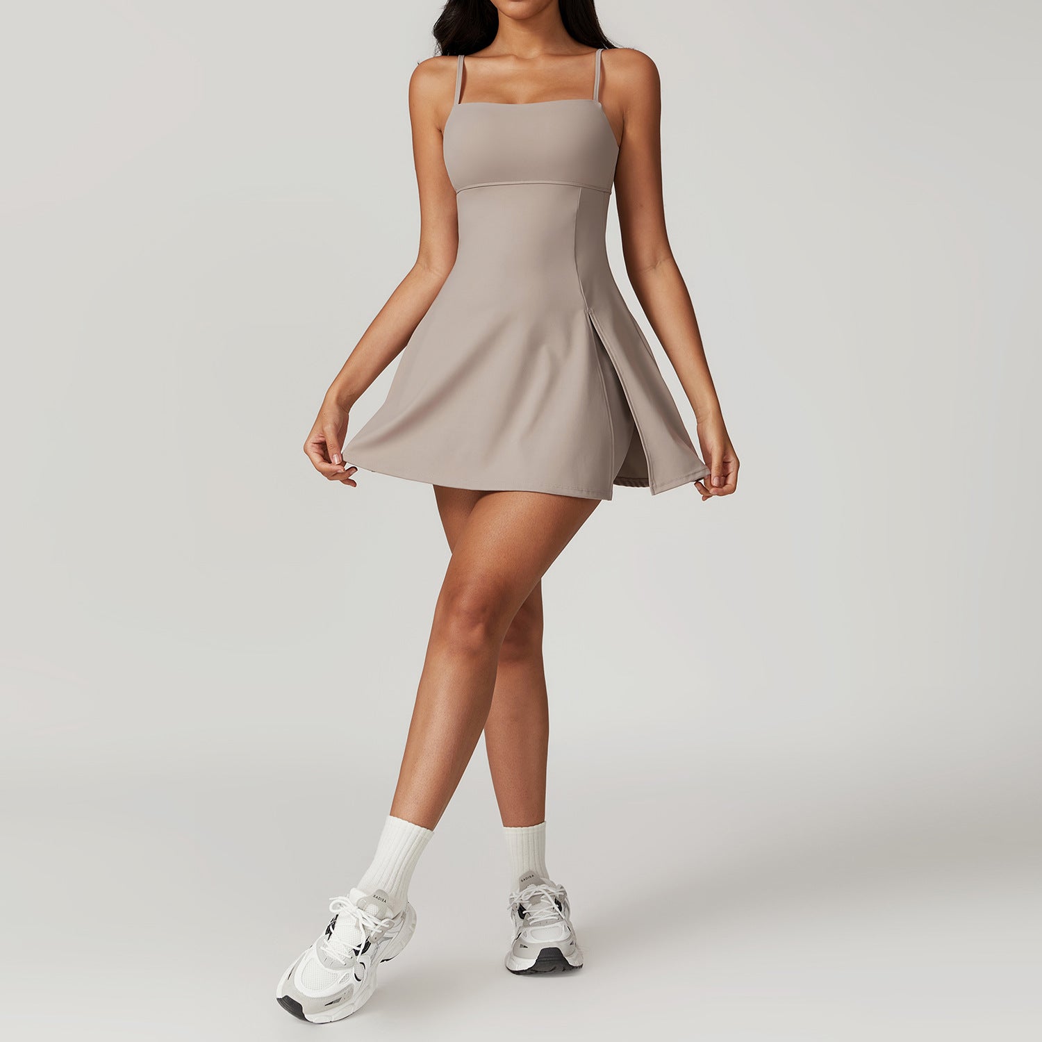 Women’s Built-In Bra Breathable Tennis Dress with Built-In Shorts