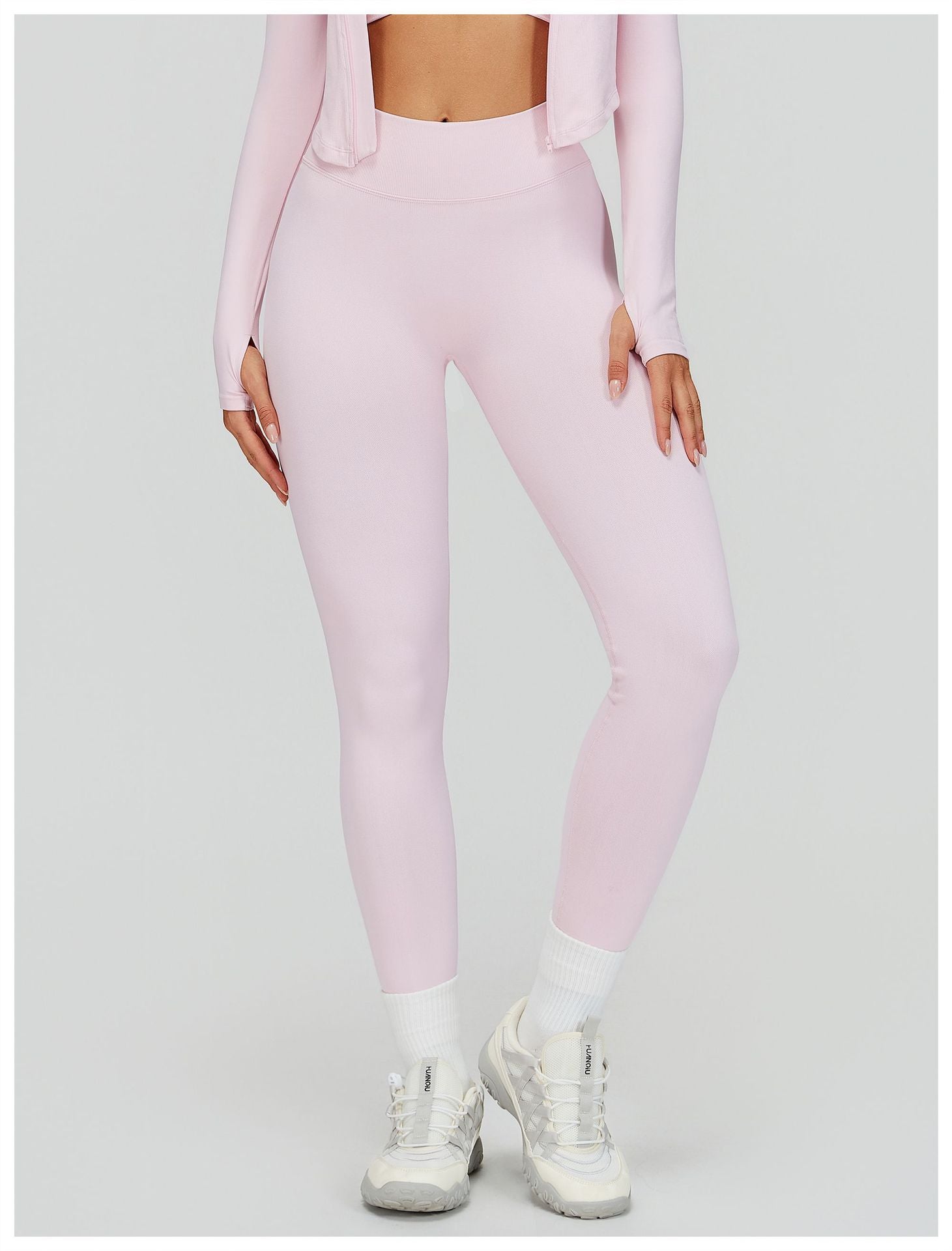 Women’s Seamless V-Waist Peach-Lift Scrunch Yoga Leggings