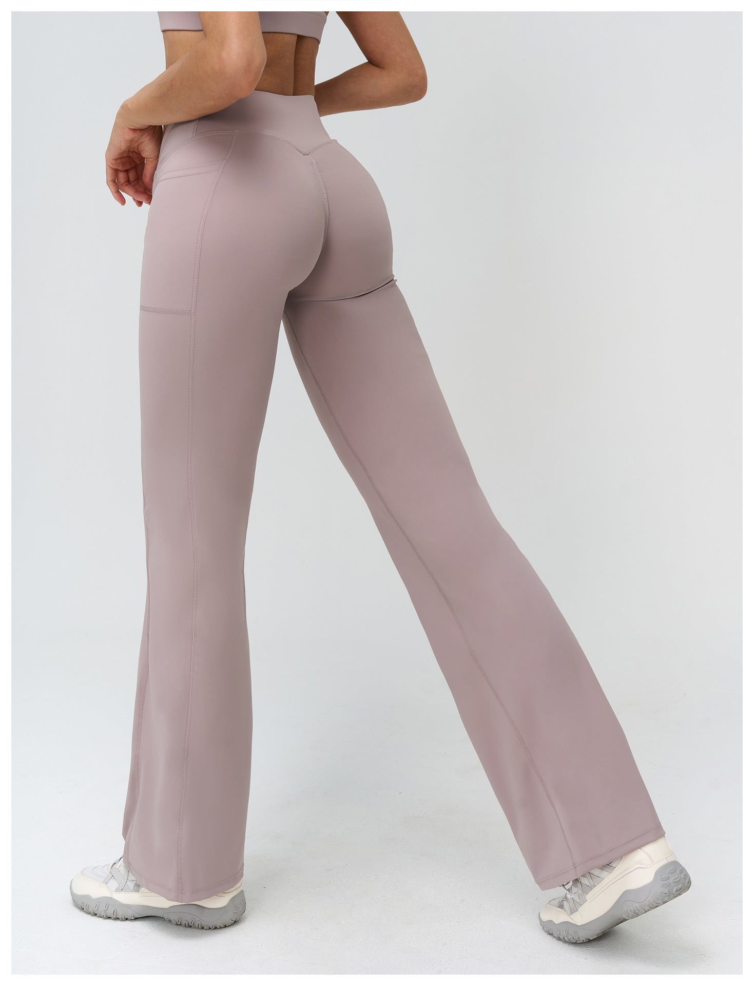 Women’s High-Waisted Crossover Waist Flared Yoga Pants