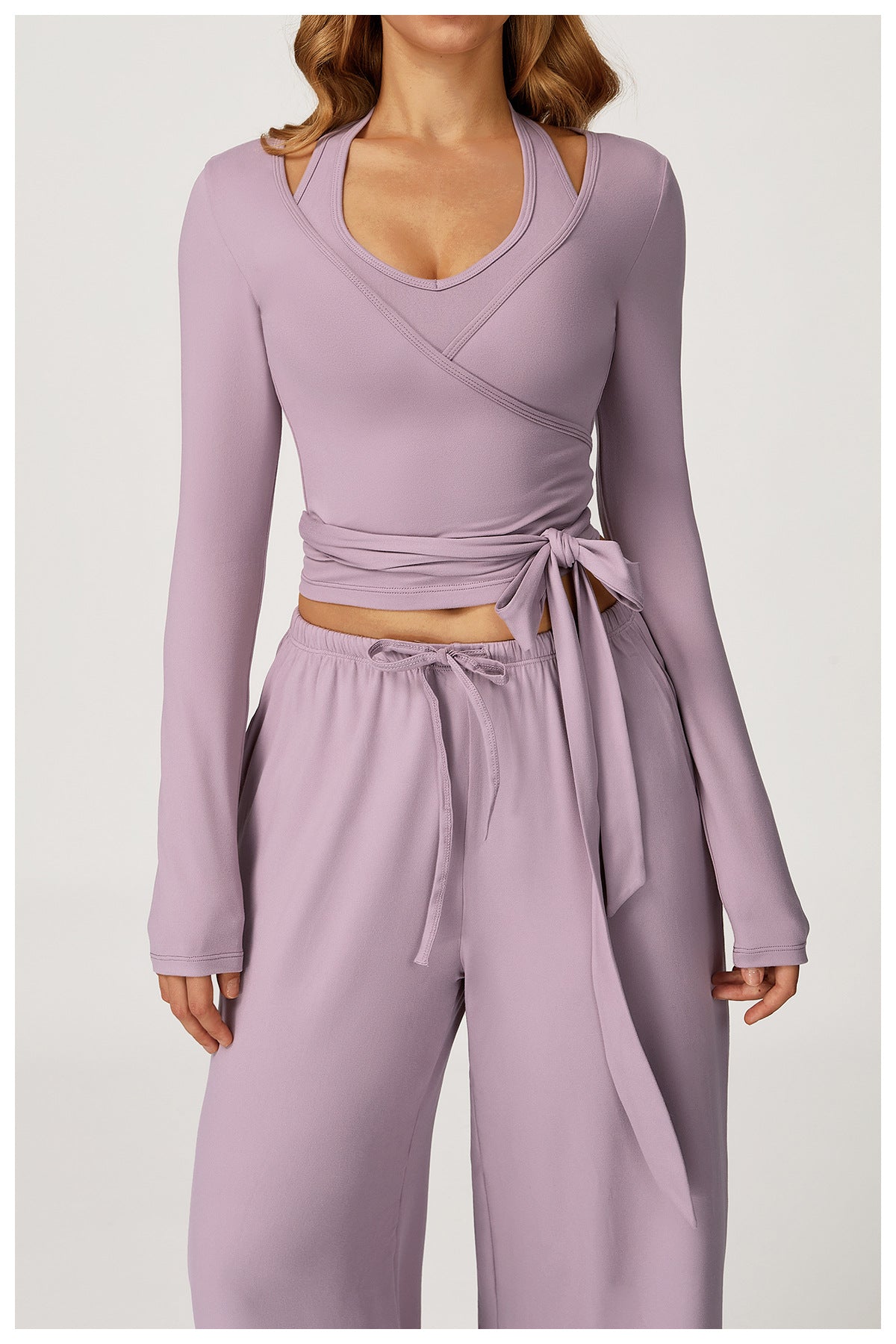 Women’s Wrap Tie Long Sleeve Yoga Top