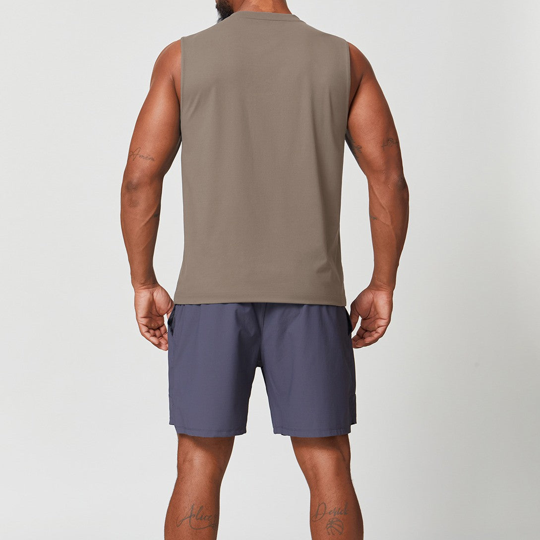 Men’s Sleeveless Quick-Dry Double-Brushed Training Tank Top