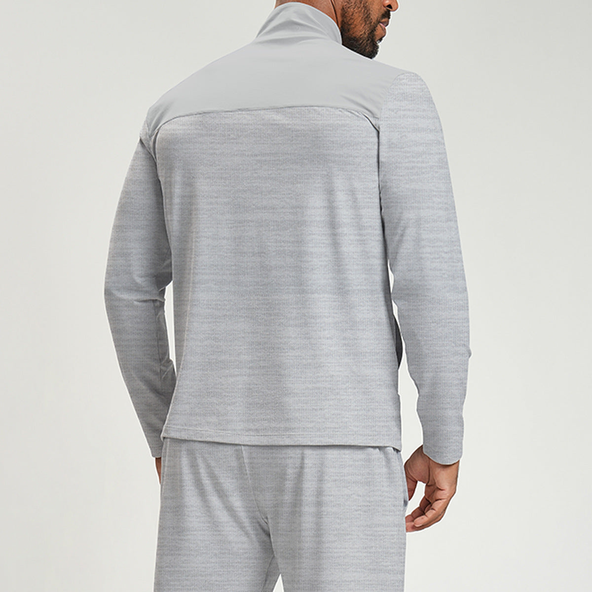 Men’s Color-Block Long Sleeve Zip-Up Sports Jacket