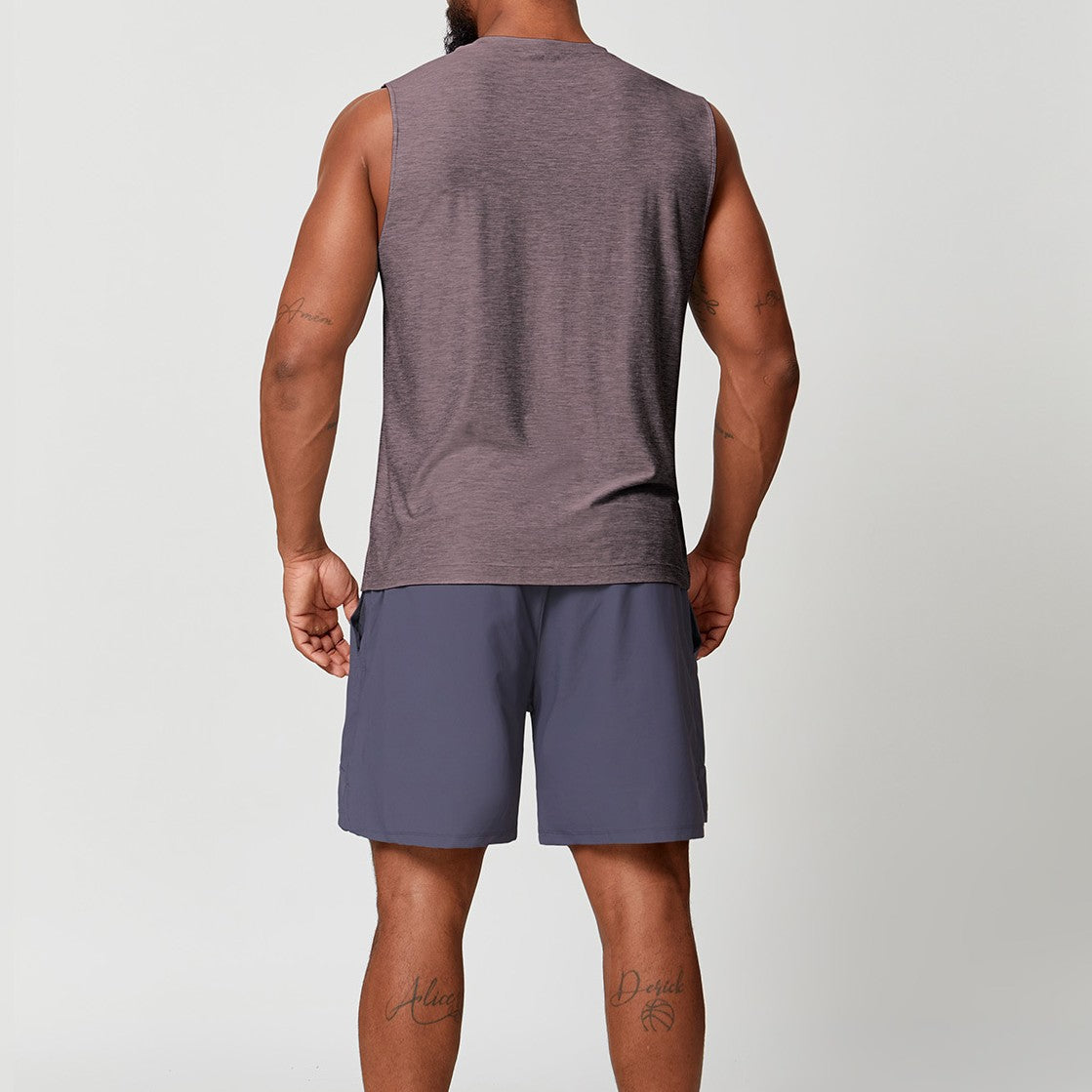 Men’s Quick-Dry Two-Tone Sleeveless Training Tank Top