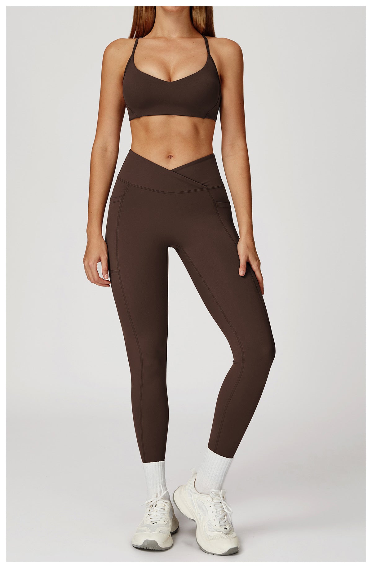 Women’s High-Waisted Crossover Waist Sculpting Yoga Leggings
