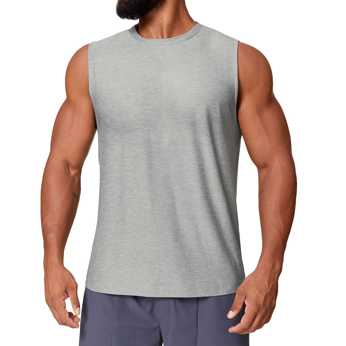 Men’s Quick-Dry Two-Tone Sleeveless Training Tank Top