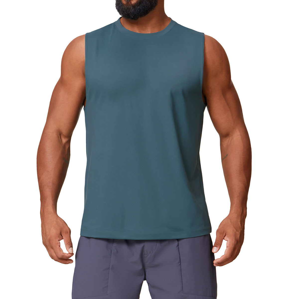 Men’s Sleeveless Quick-Dry Double-Brushed Training Tank Top