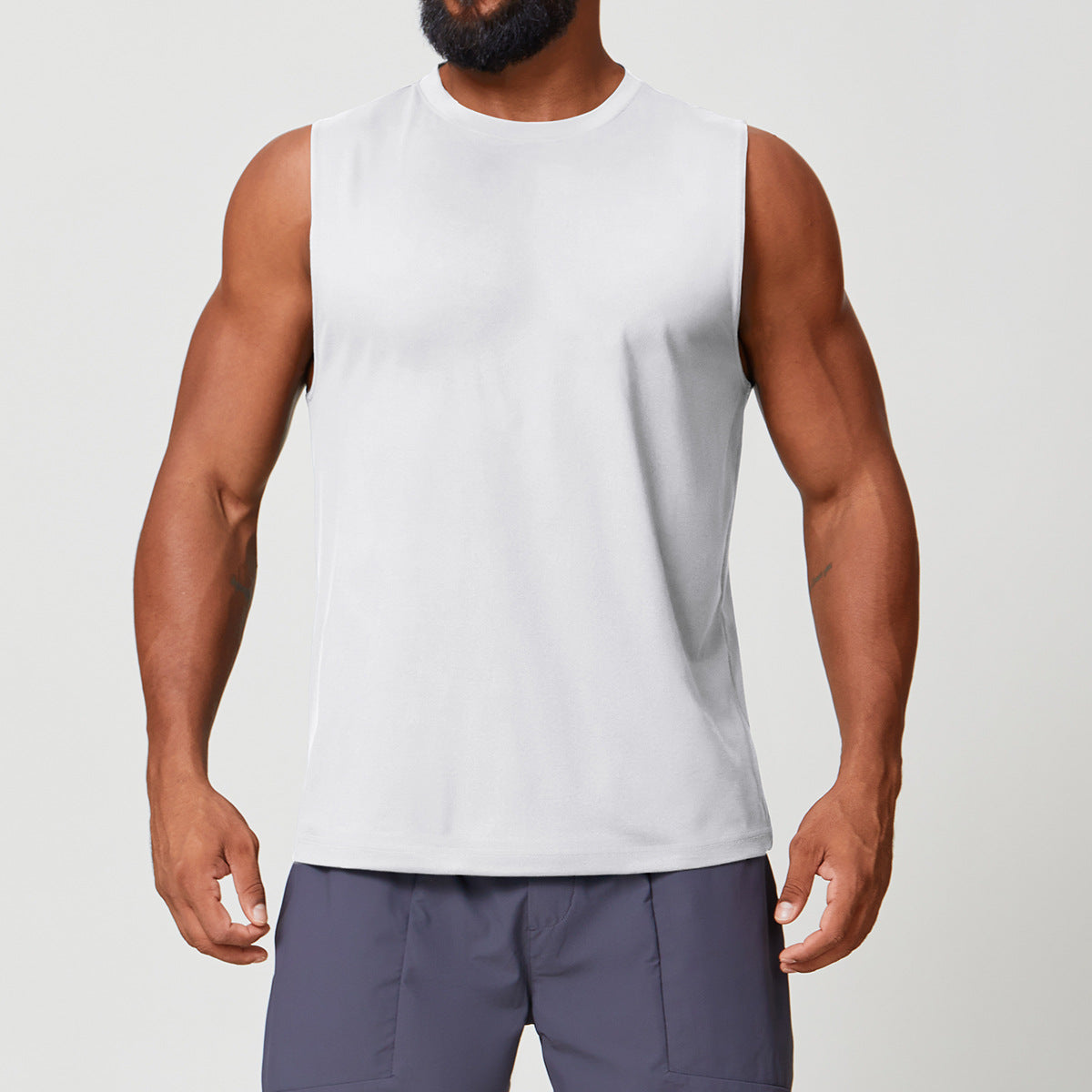 Men’s Sleeveless Quick-Dry Double-Brushed Training Tank Top