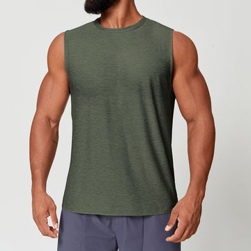 Men’s Quick-Dry Two-Tone Sleeveless Training Tank Top