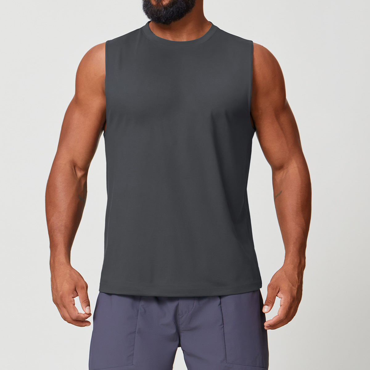Men’s Sleeveless Quick-Dry Double-Brushed Training Tank Top