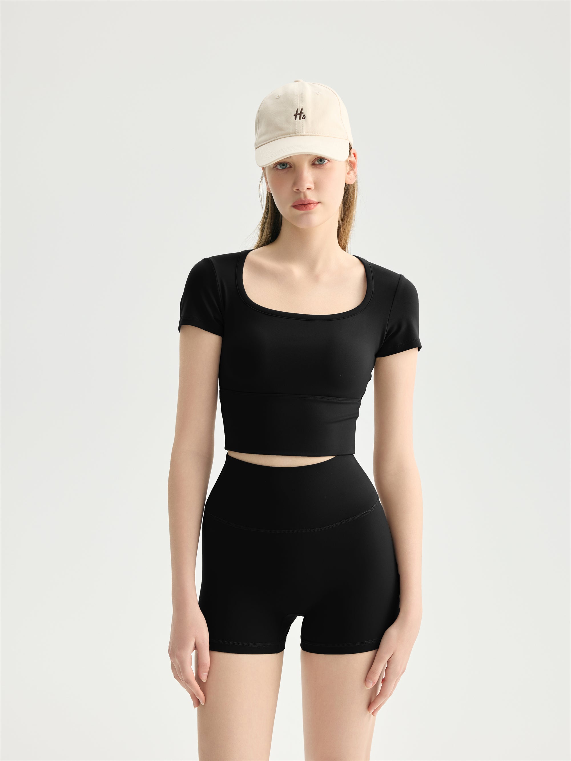 Built-In Bra Crop Tee