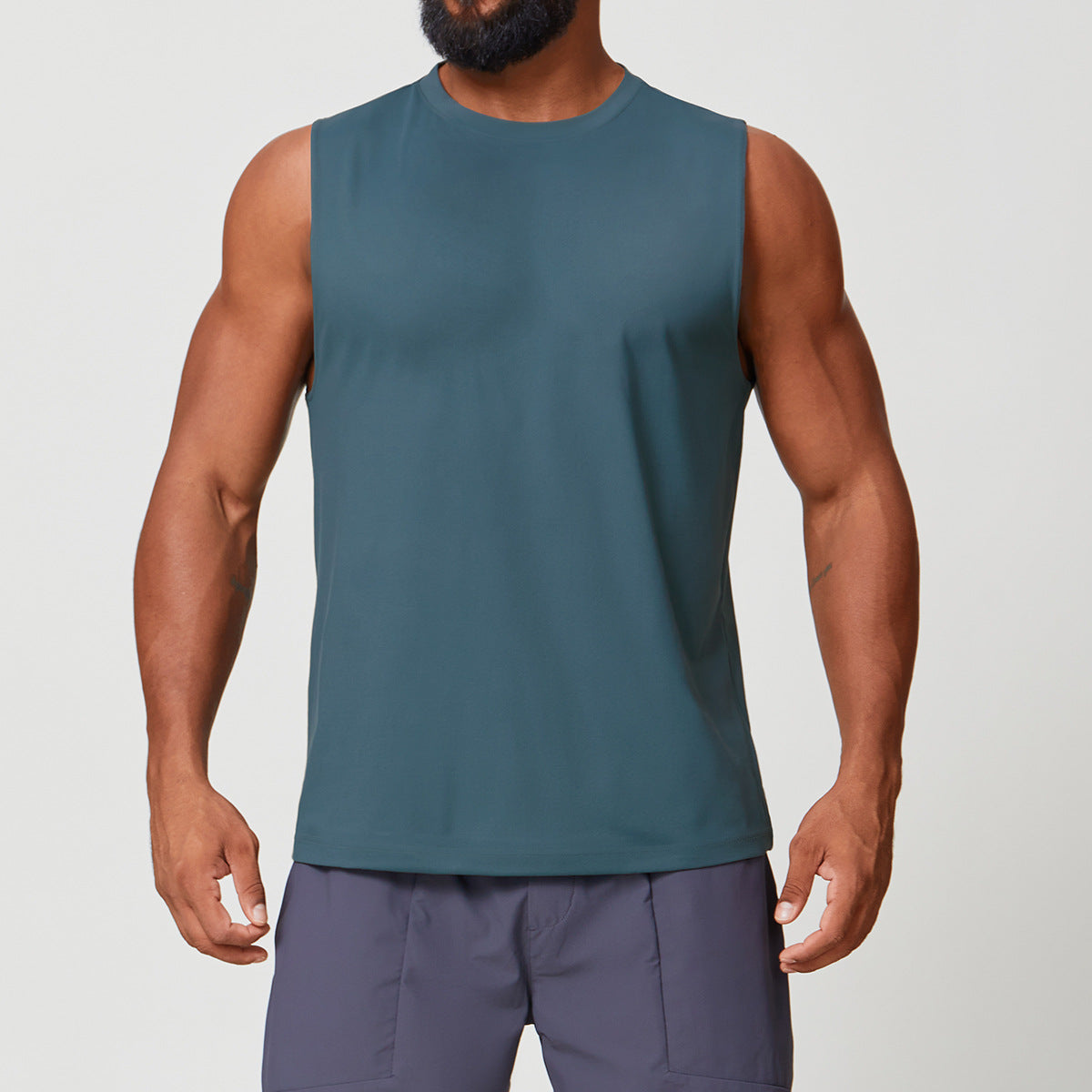 Men’s Sleeveless Quick-Dry Double-Brushed Training Tank Top