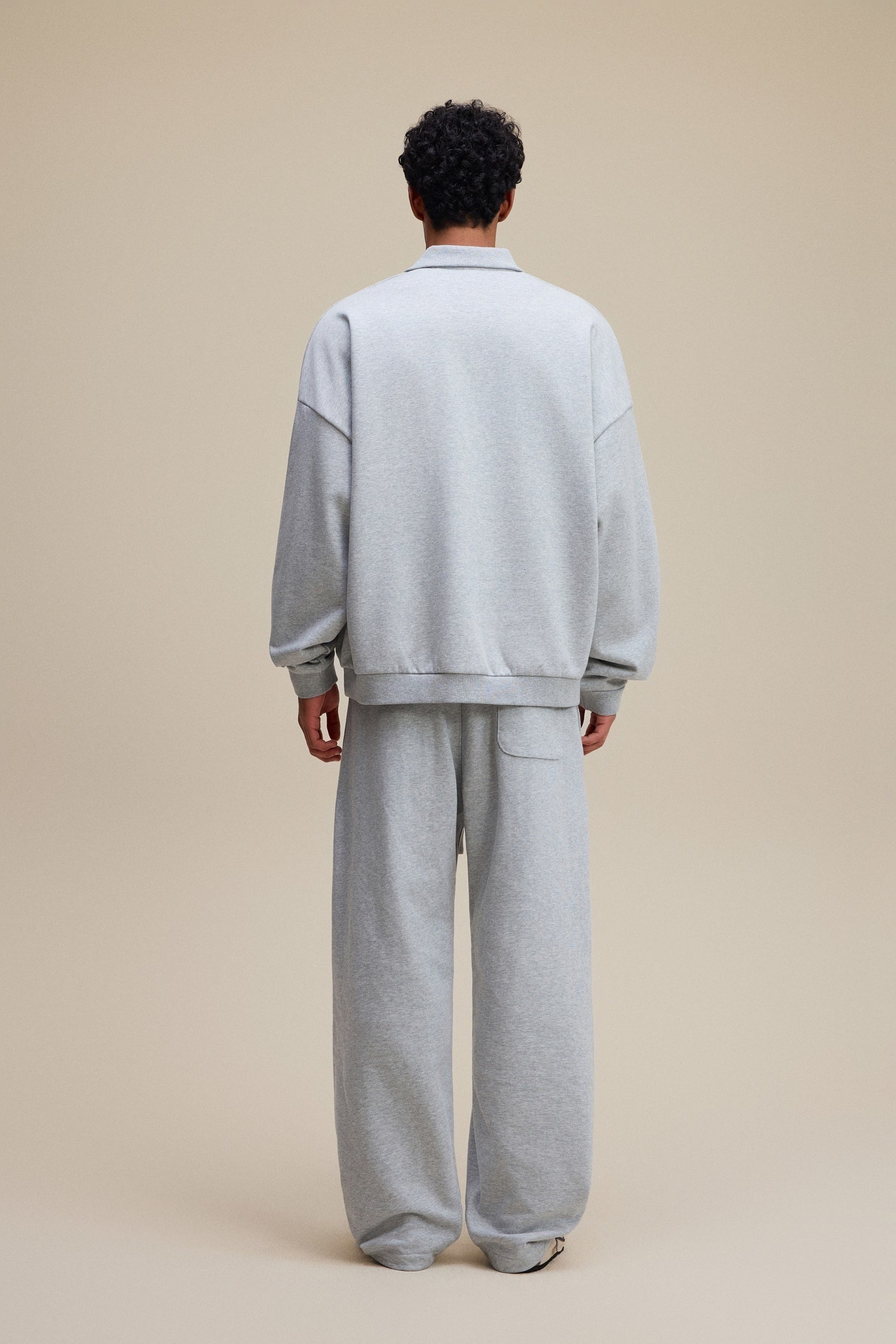 Men’s Heavyweight Fleece Oversized Polo Sweatshirt (445G)