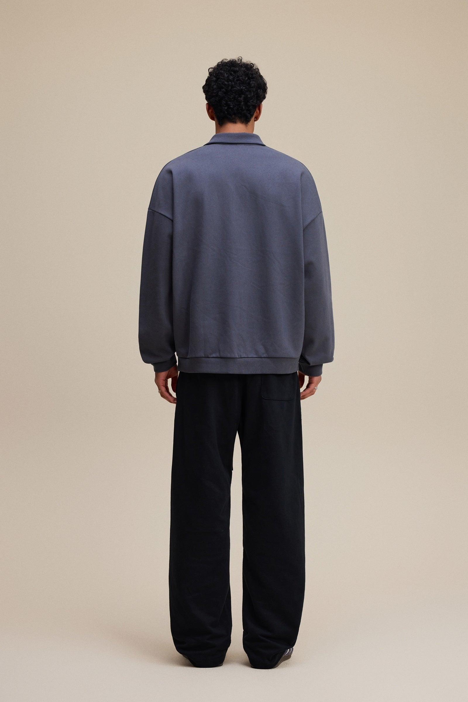 Men’s Heavyweight Fleece Oversized Polo Sweatshirt (445G)